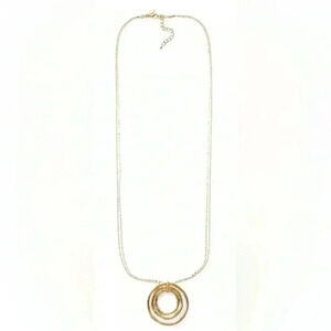 Style & Co Gold-Tone Multi-Chain Circle Pendant Necklace, 36" + 3" extender NWOT